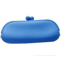 Blue Non-toxic Silicone Coin Purses For Women Eye Glasses Case Sunglasses Pouch